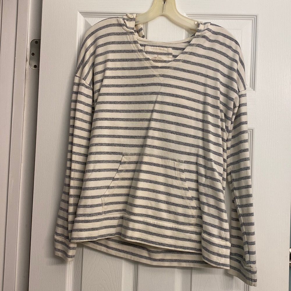 Gray and tan hoodie